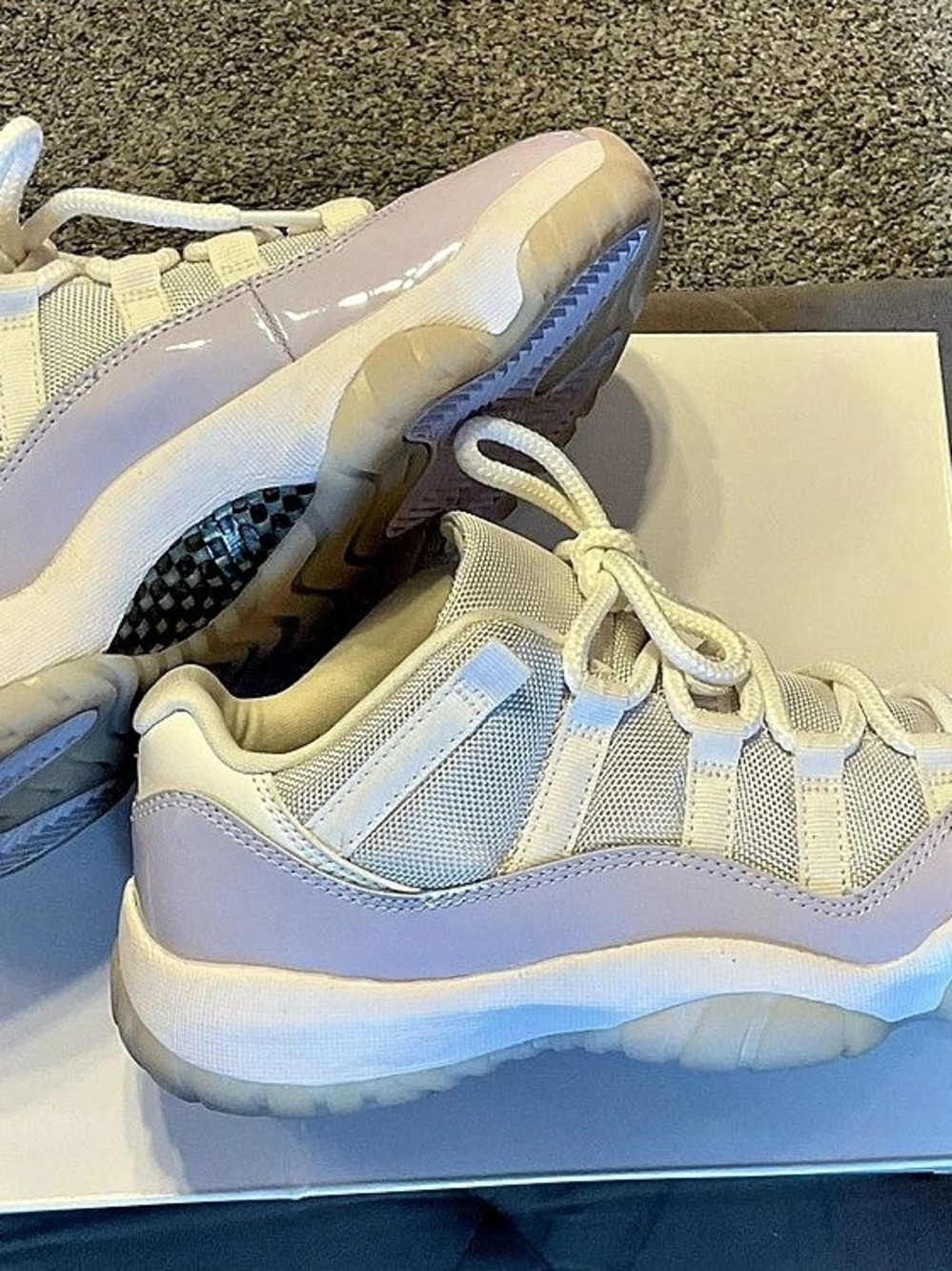 Nike Air Jordan 11 Retro Low Retro Low Sneakers Purple & White US 8.5 Like New